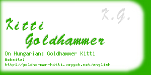 kitti goldhammer business card